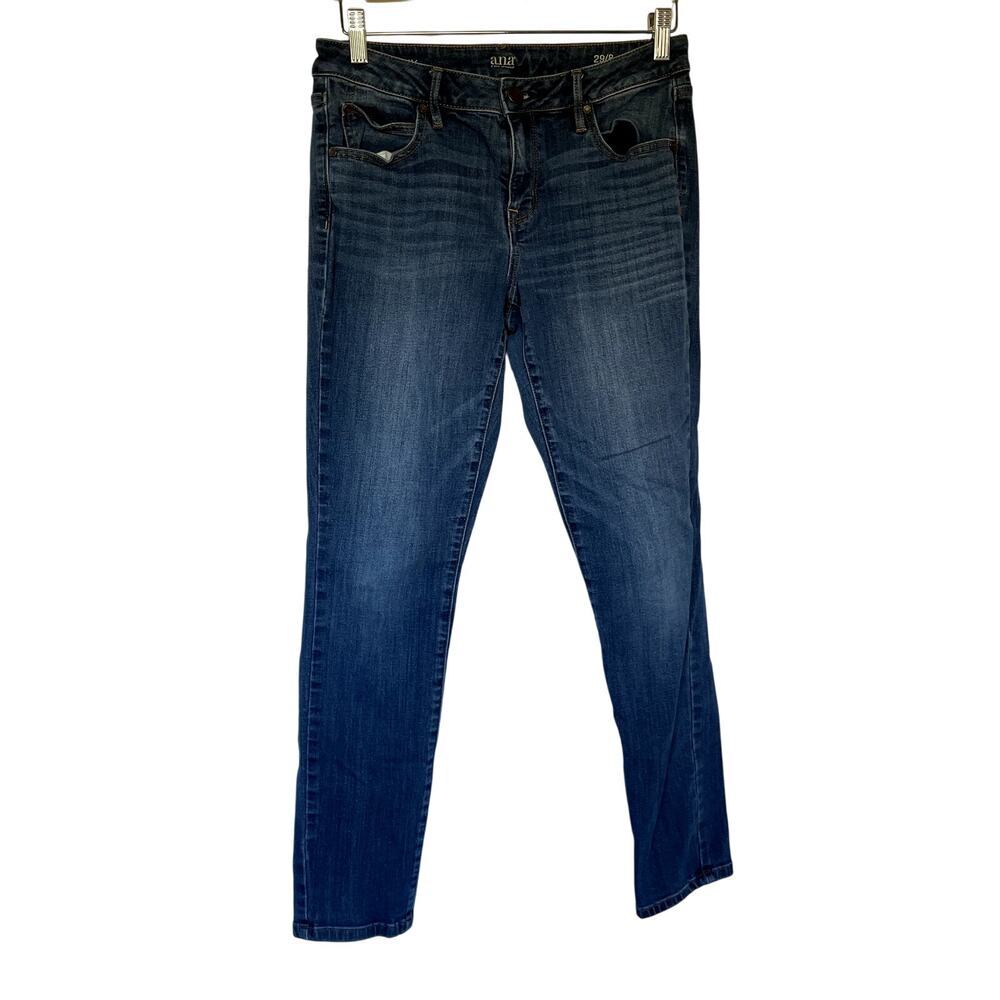 a new‎ approach skinny medium wash blue jeans women's size 8 casual pants